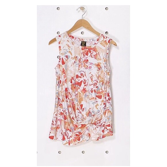 Laila Ali Drape Front Tank QVC HSN Butterfly Print  Medium Artsy Fairycore Cos - Picture 2 of 9